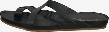 COSMOS COMFORT T-Bar Sandals in Black: front