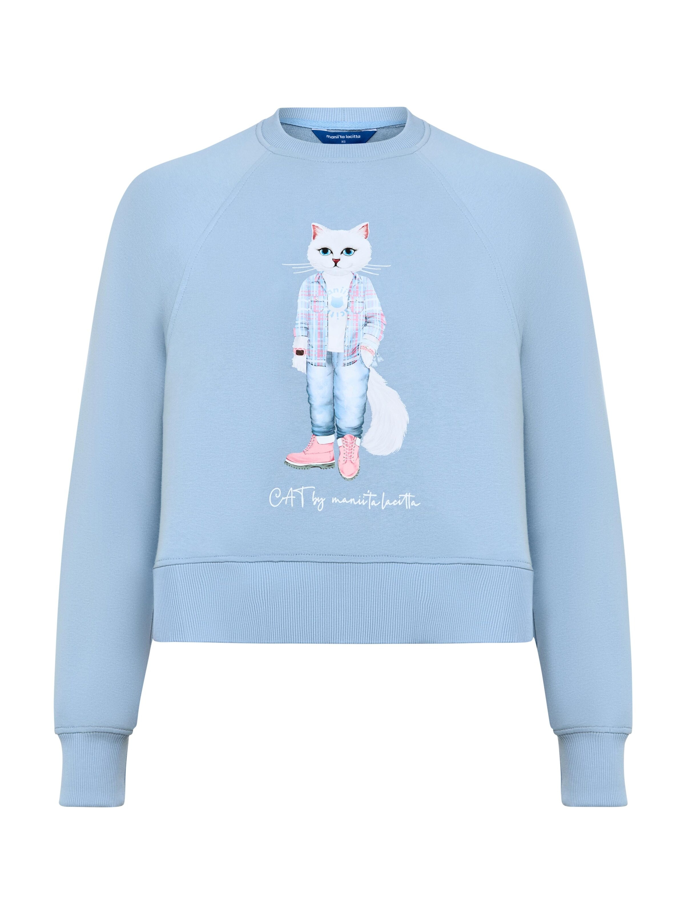 Cat e Lolette Sweatshirt 'Country Cat' i blå: forside