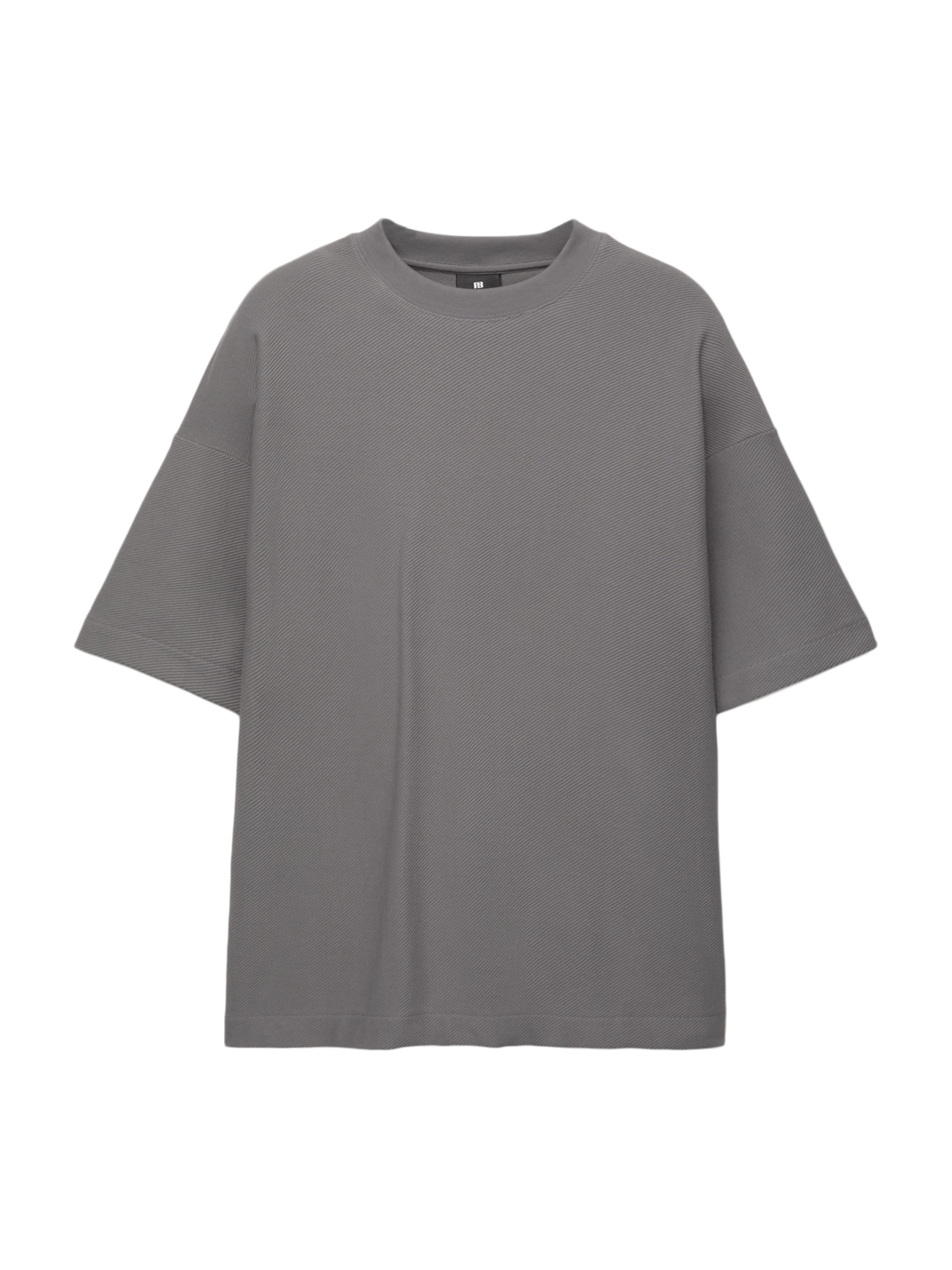 Pull&Bear Shirt in Grijs: voorkant