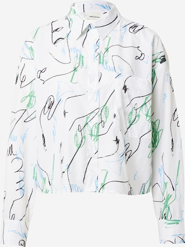 Monki Blouse in Wit: voorkant