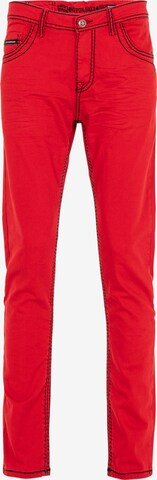 CIPO & BAXX Regular Jeans in Rood: voorkant