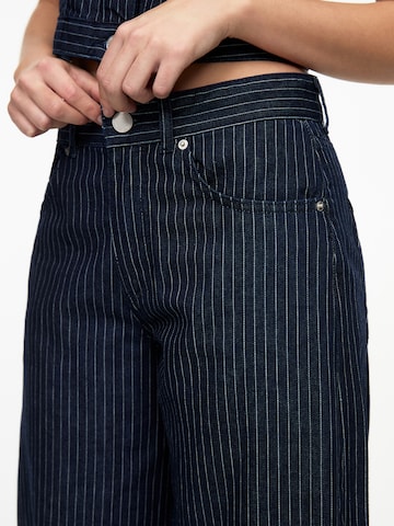 Pull&Bear Wide Leg Jeans in Blau