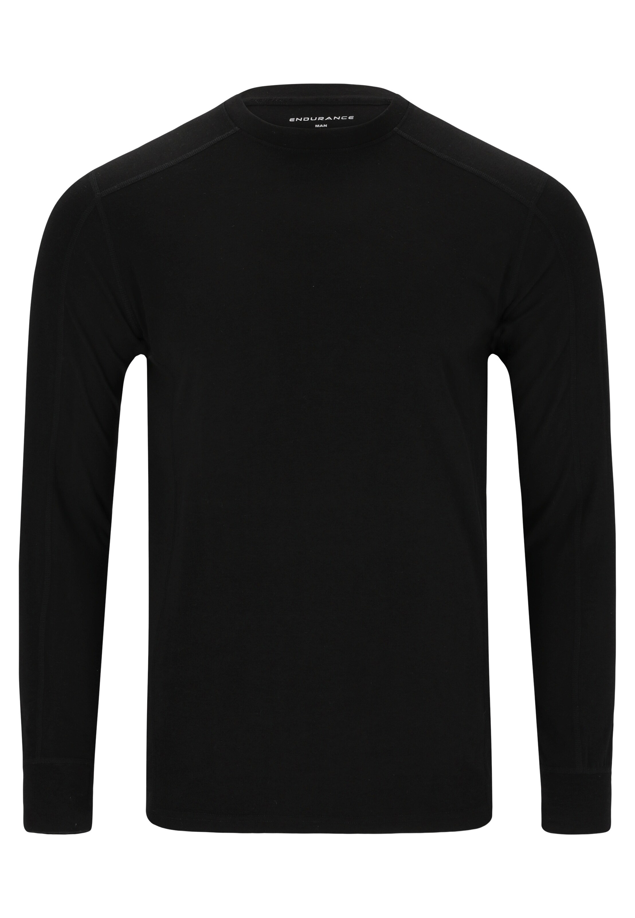 ENDURANCE Base Layer 'Ethow' in Schwarz: Vorderseite