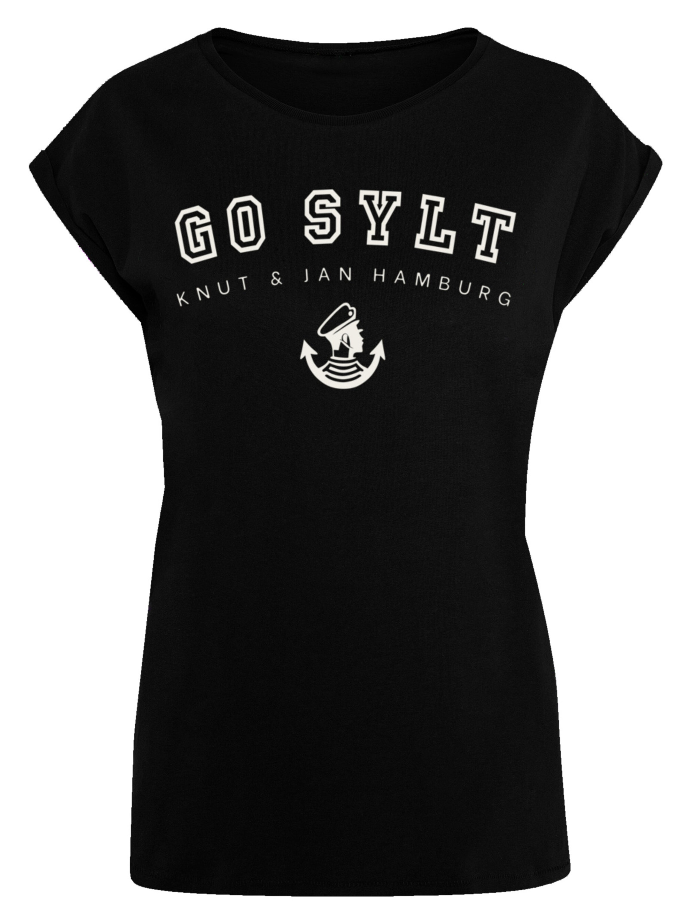 T-shirt 'Go Sylt Knut & Jan Hamburg' F4NT4STIC en noir : devant