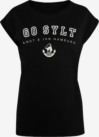 F4NT4STIC Shirt 'Go Sylt Knut & Jan Hamburg' in Schwarz: Vorderseite