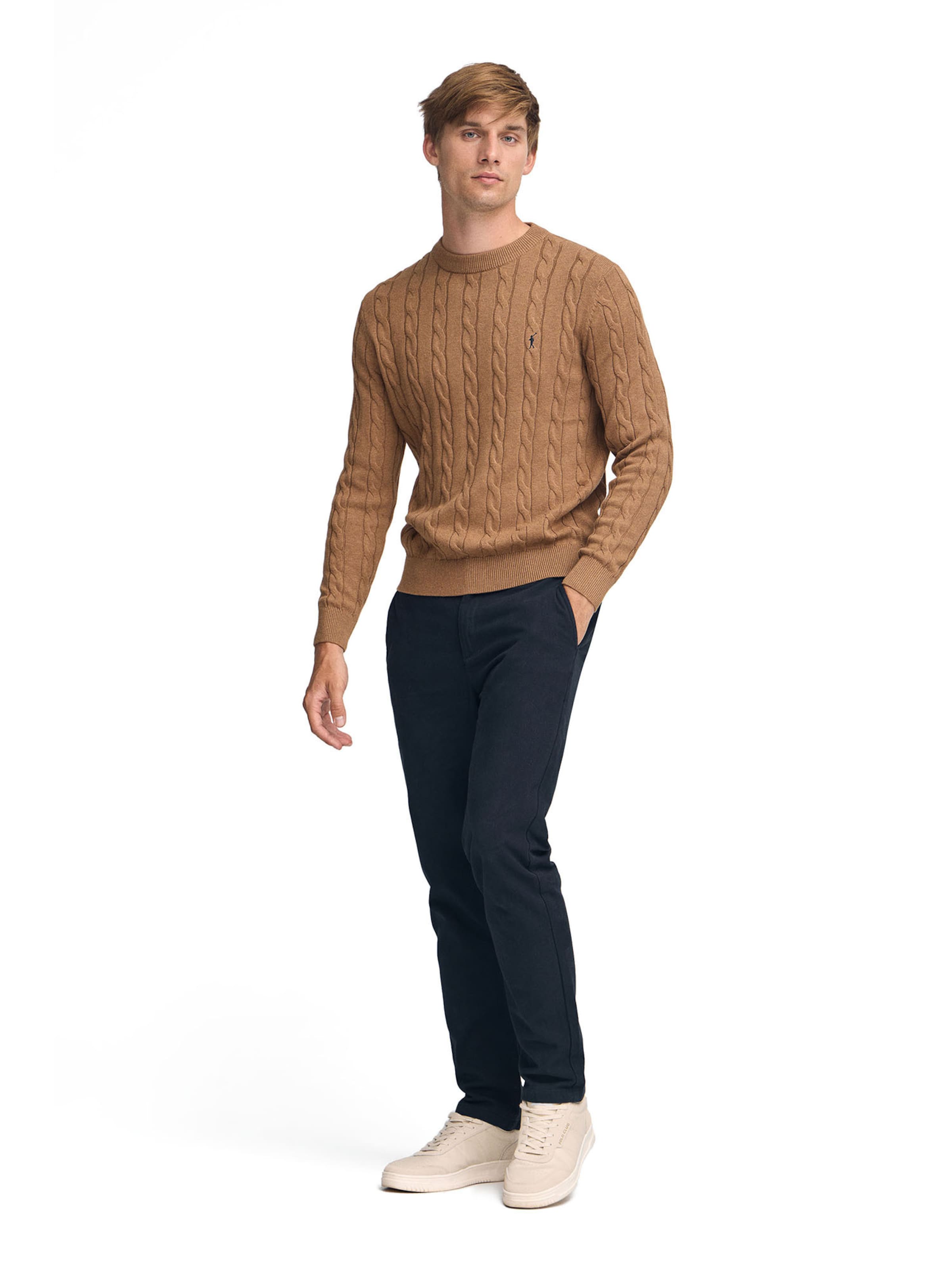 Polo Club Pullover in Braun: Vorderseite