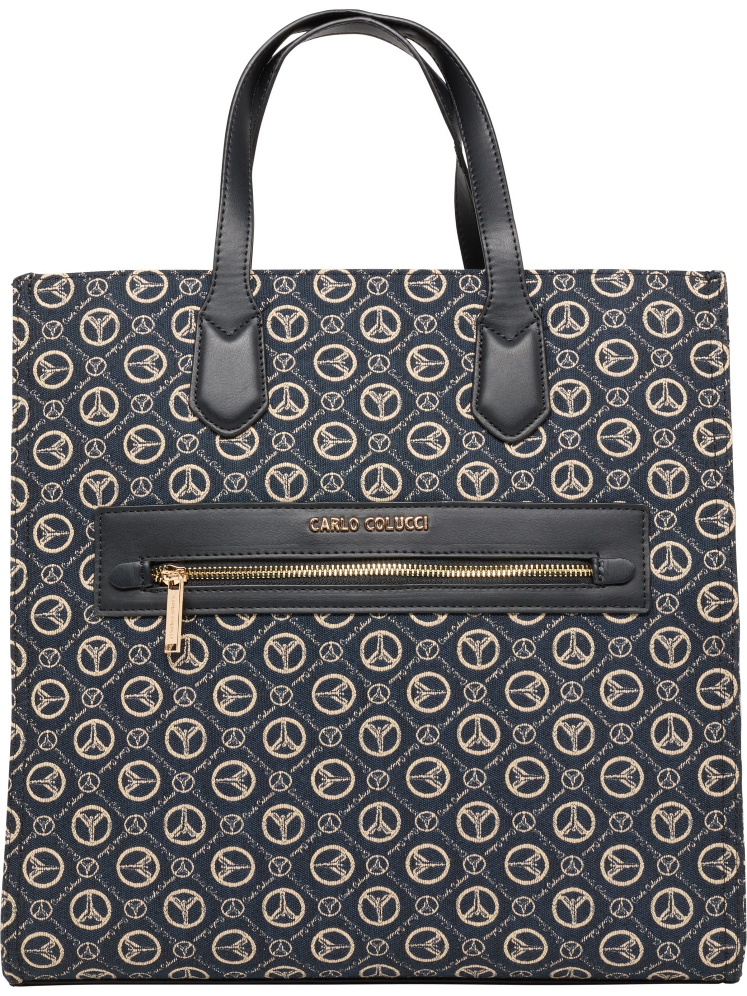 Cabas Carlo Colucci en noir : devant