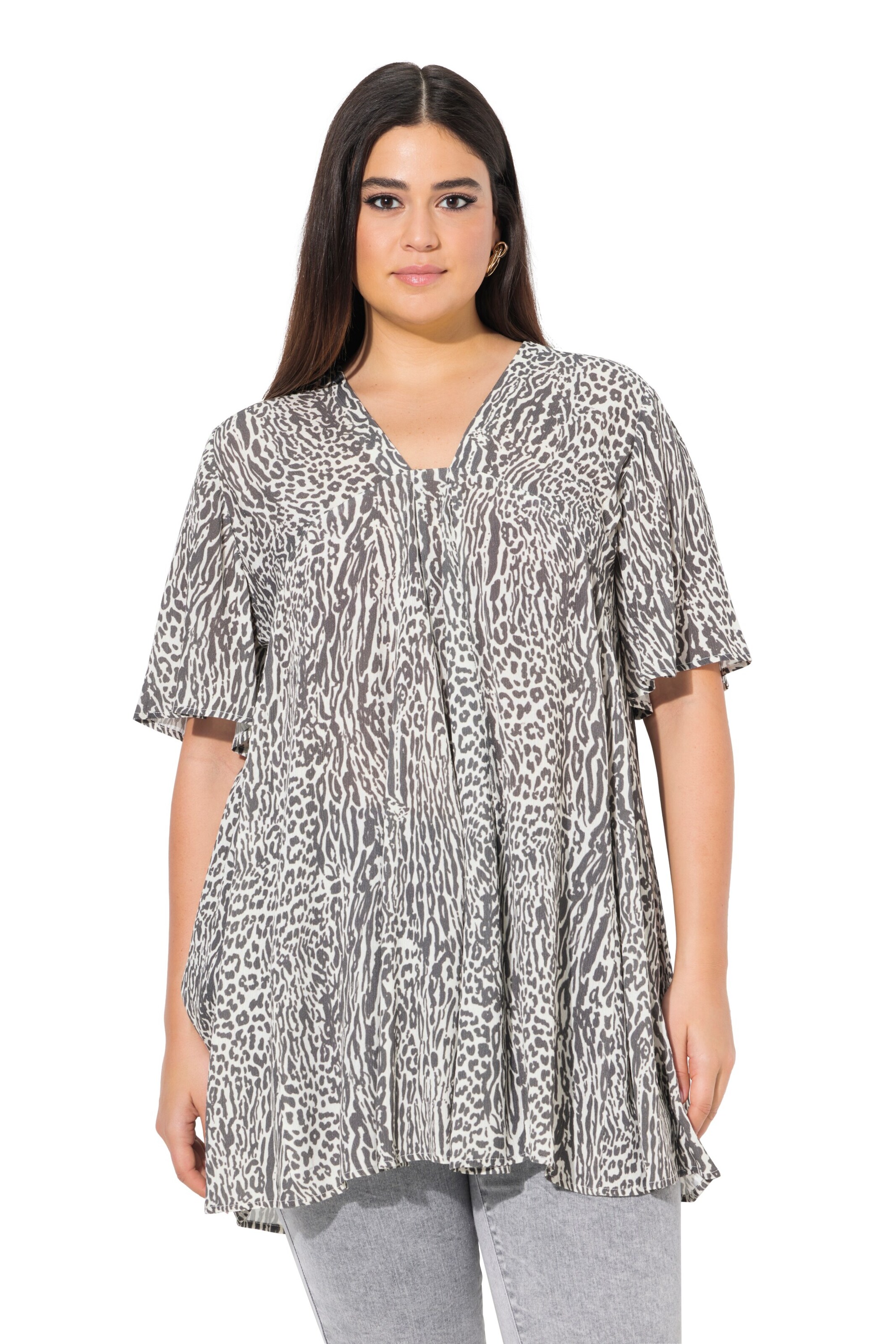 Ulla Popken Tunic in Grey: front