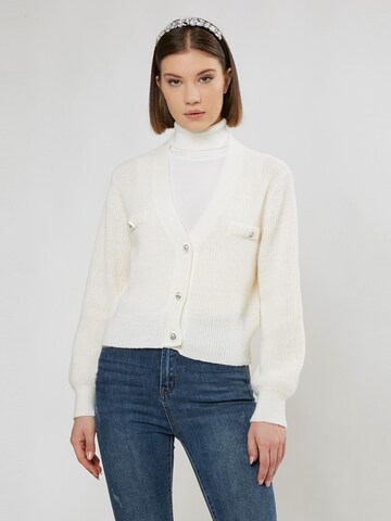 Influencer Knit cardigan in White: front