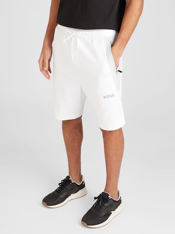 BOSS Loose fit Pants 'Headlo 1' in White: front