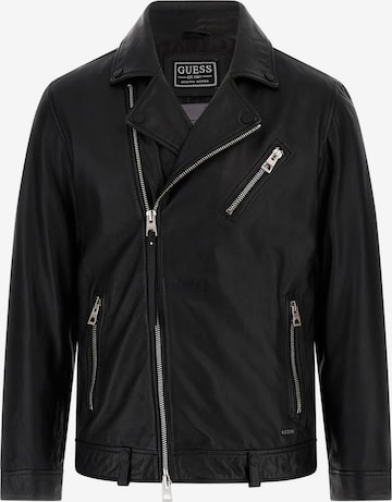 juoda GUESS Demisezoninė striukė: priekis