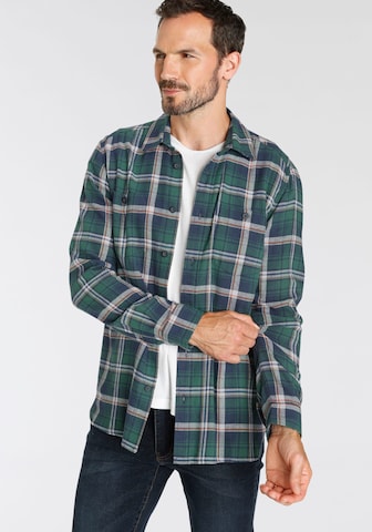 Man's World Regular fit Button Up Shirt in Green