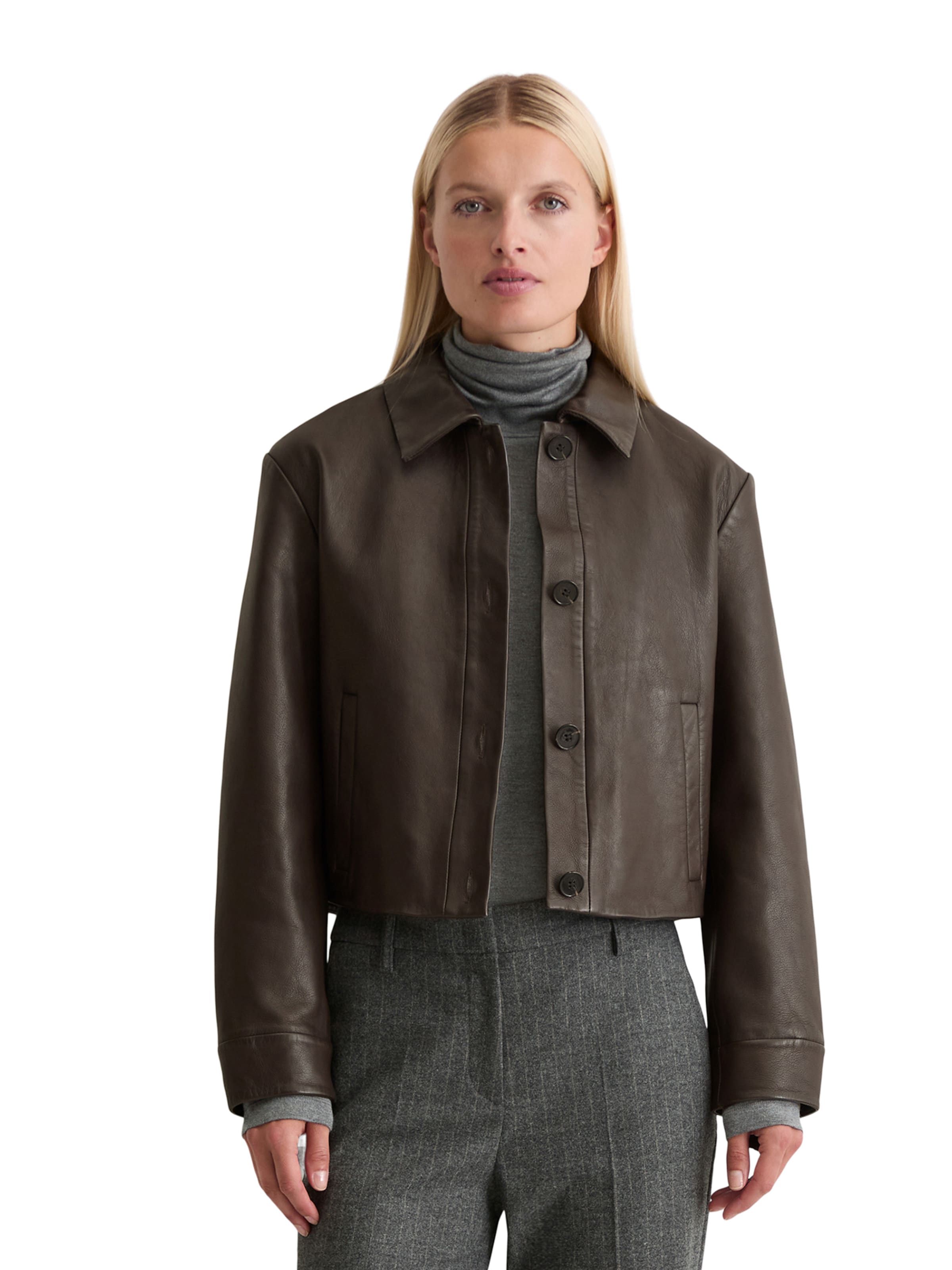 Marc O'Polo Tussenjas in Bruin: voorkant