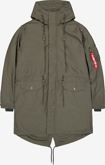 ALPHA INDUSTRIES Prijelazna jakna u kaki / crvena / bijela, Pregled proizvoda