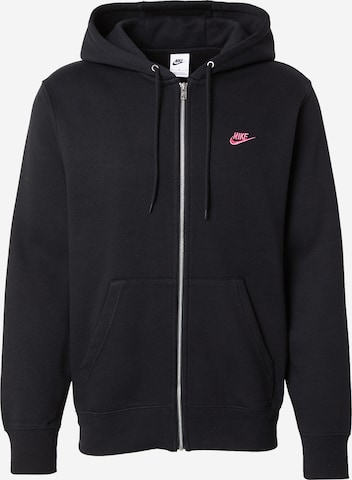 Nike Sportswear Кофта на молнии 'CLUB' в Черный: спереди