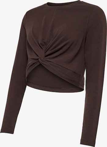 MAMALICIOUS Shirt in Bruin: voorkant