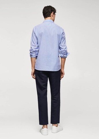 MANGO MAN Slim fit Button Up Shirt in Blue