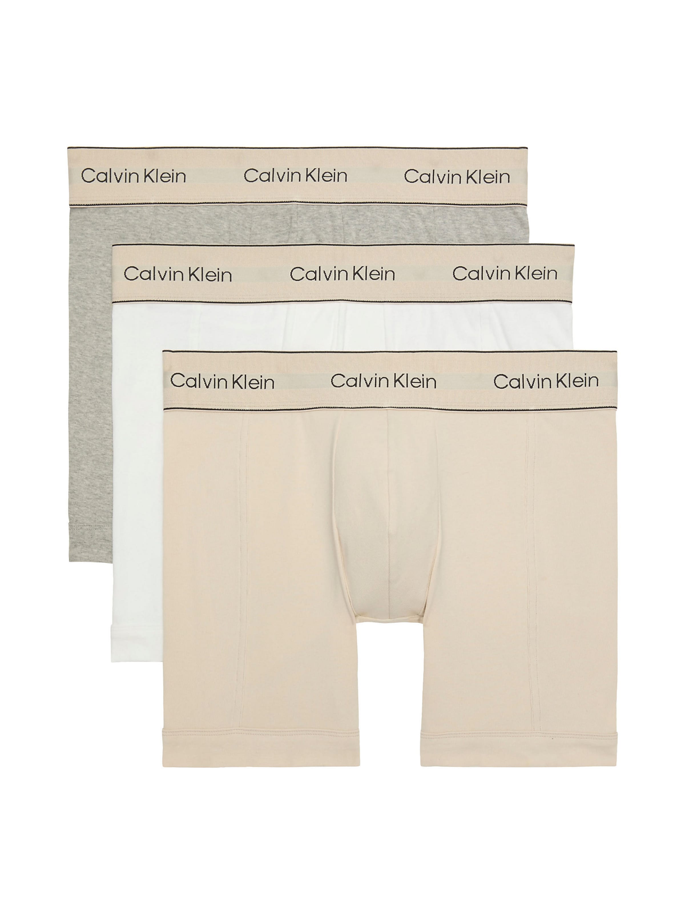 Calvin Klein Boxers 'Heritage' en beige / gris chiné / noir / blanc, Vue avec produit