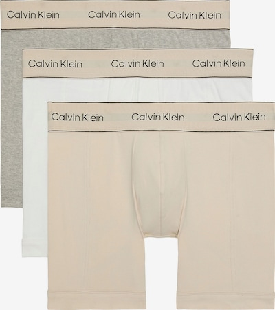 Calvin Klein Bokserice 'Heritage' u bež / siva melange / crna / bijela, Pregled proizvoda