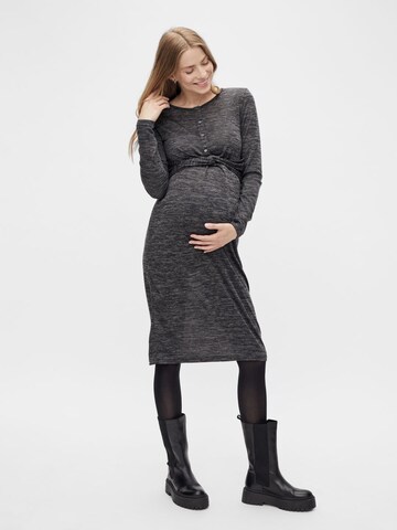 MAMALICIOUS Kleid 'Meghan Lia' in Grau: predná strana