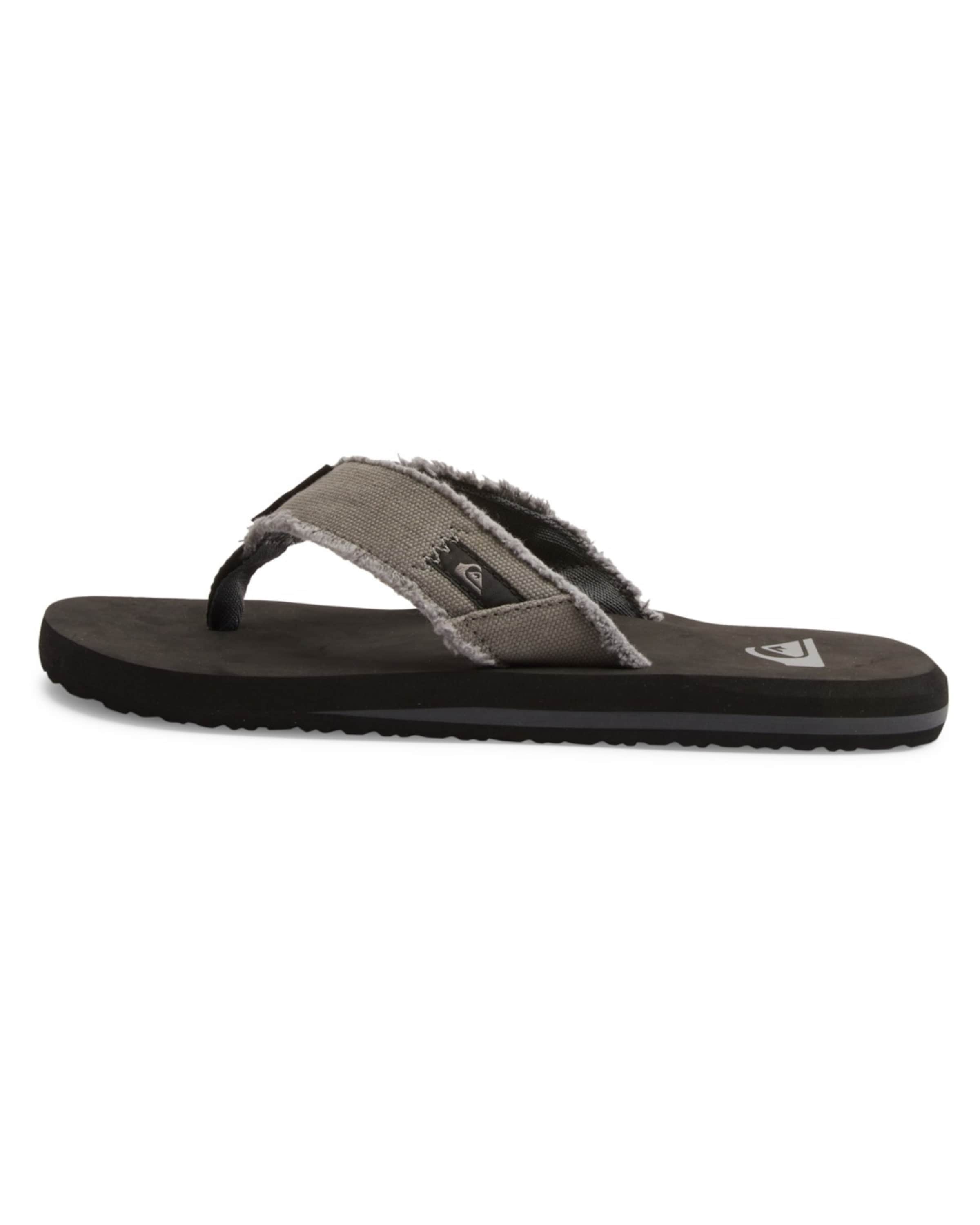 Tongs 'Monkey Abyss' QUIKSILVER en noir : devant