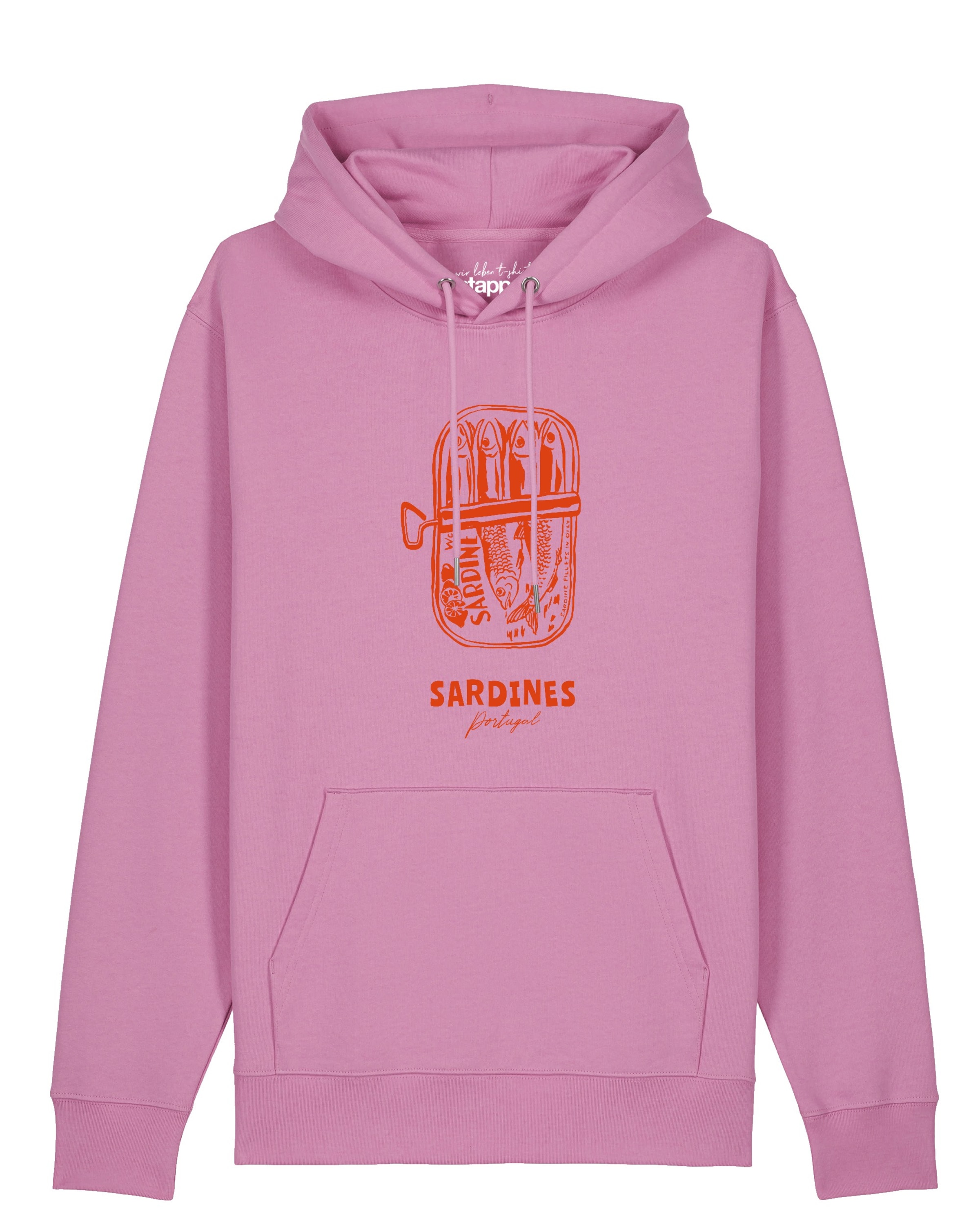 Pull-over 'Sardines Portugal' Watapparel en rose : devant