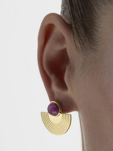 Luxenter Earrings 'KORU' in Purple