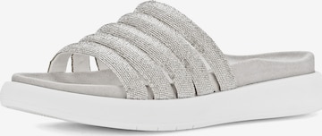 Mule GABOR en argent : devant