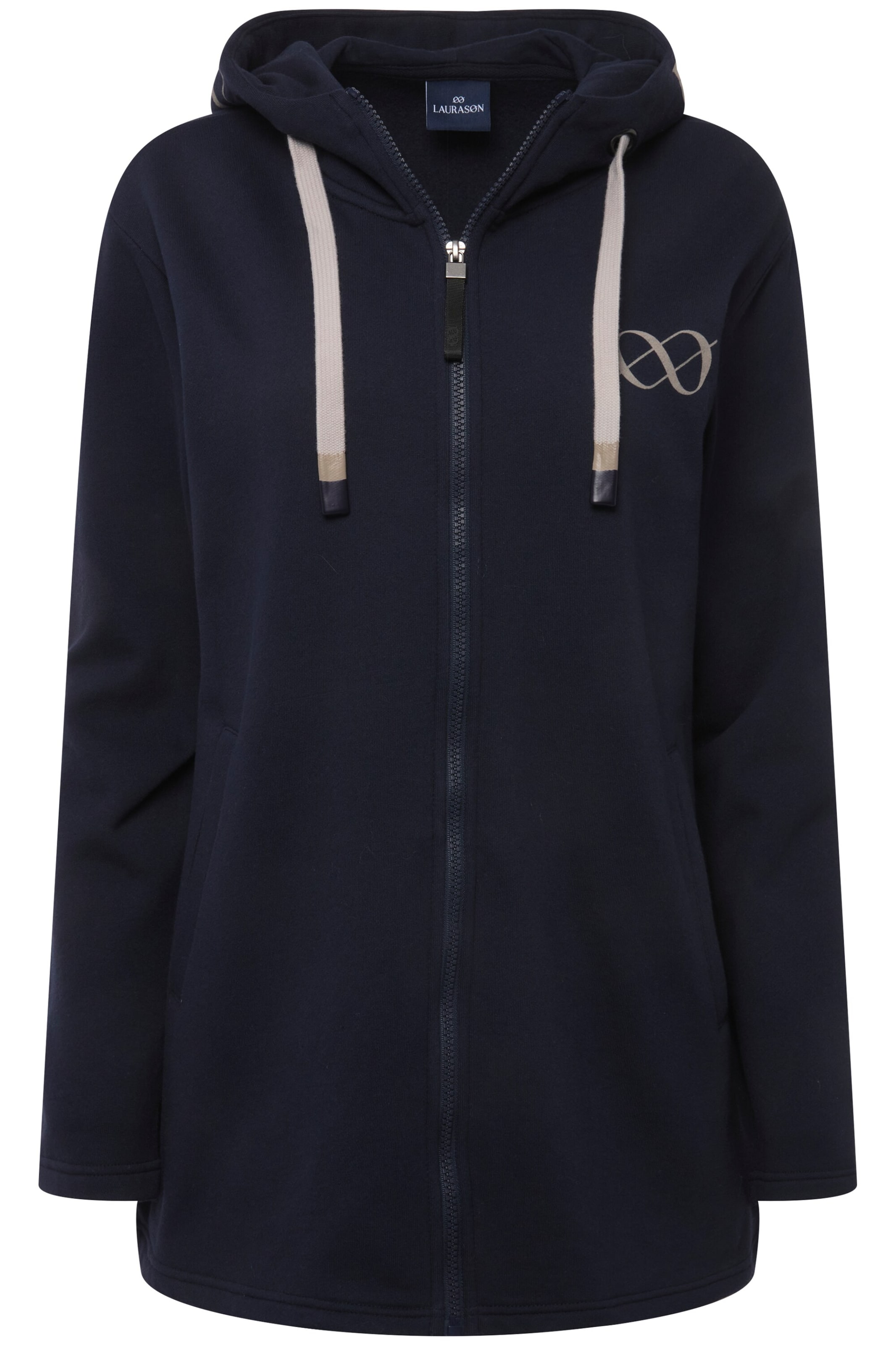 LAURASØN Sweat jacket in Blue: front