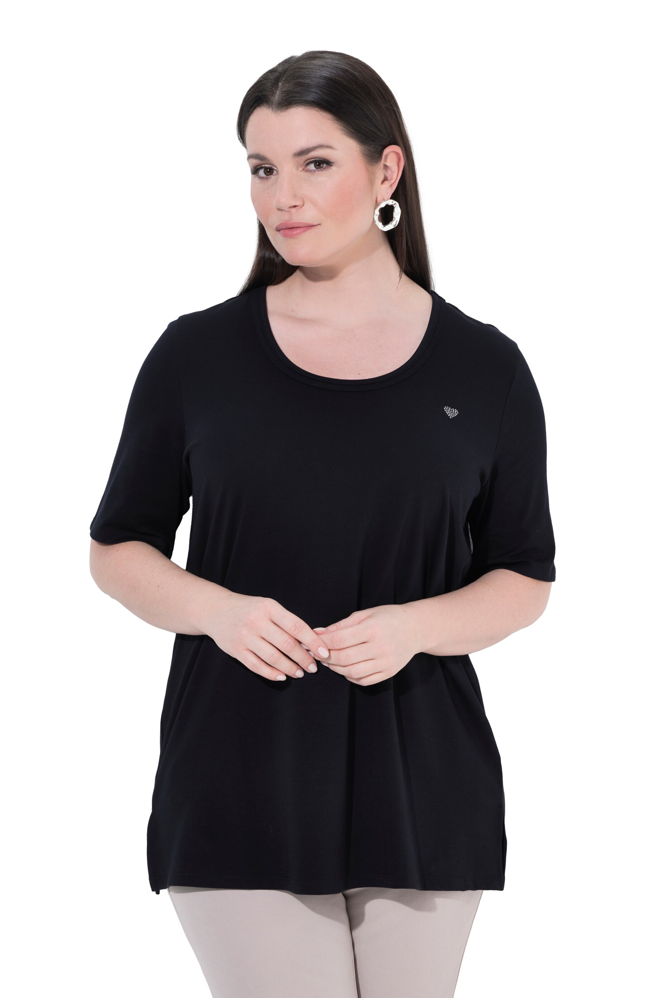 Ulla Popken Shirt in Black: front