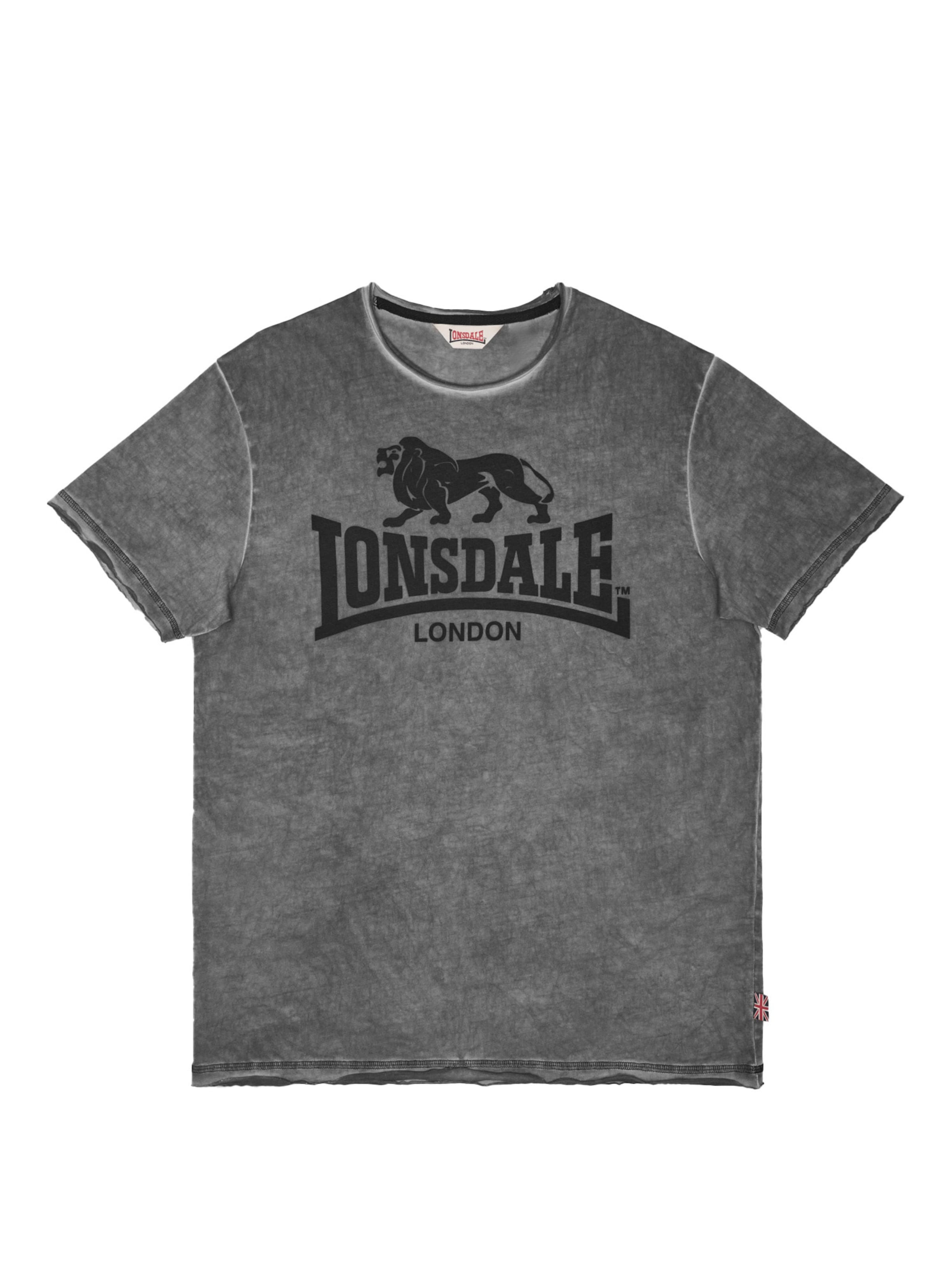 LONSDALE Футболка 'Gainford' в Серый: спереди