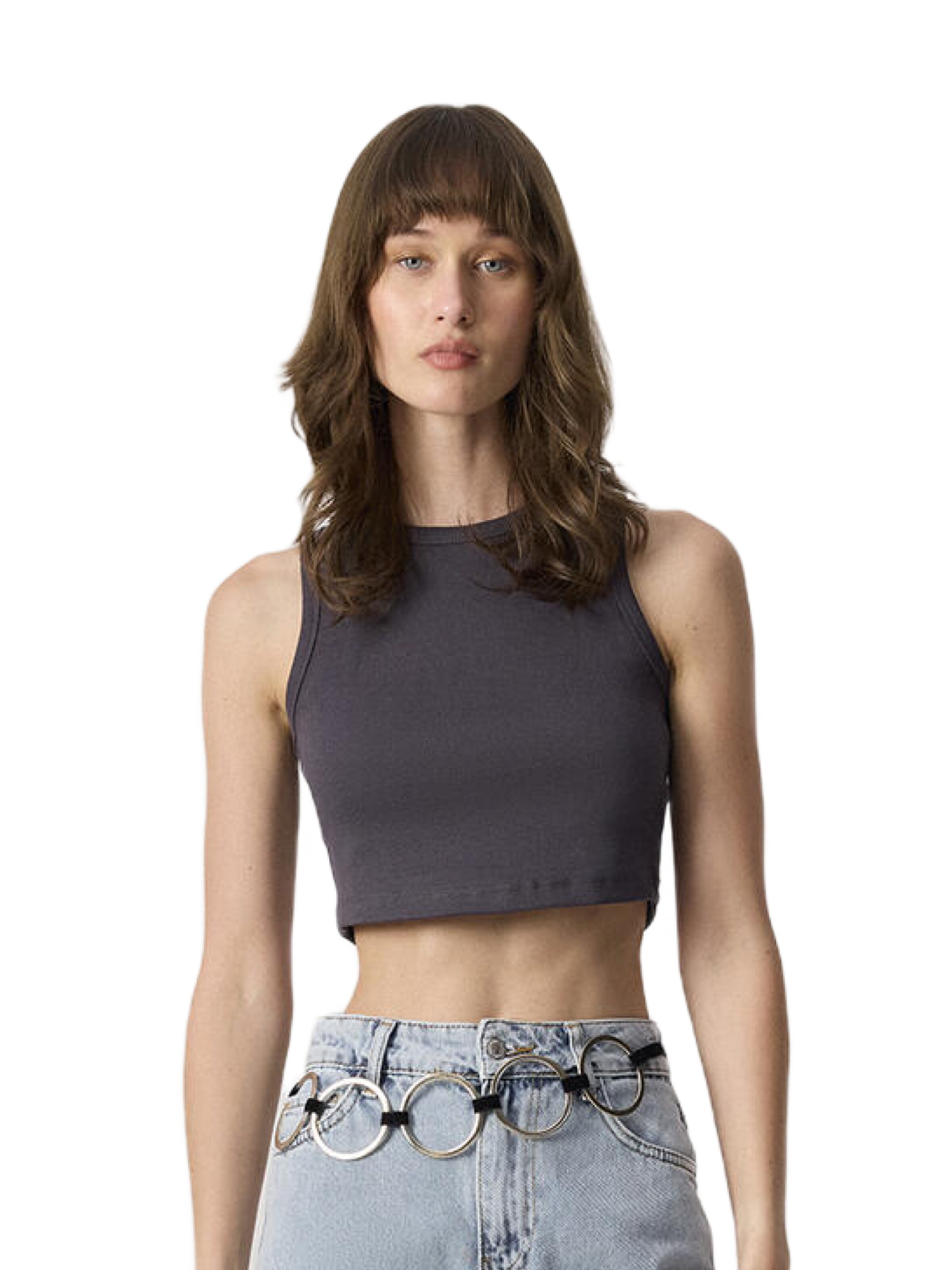 Touche Prive Top in Grijs: voorkant