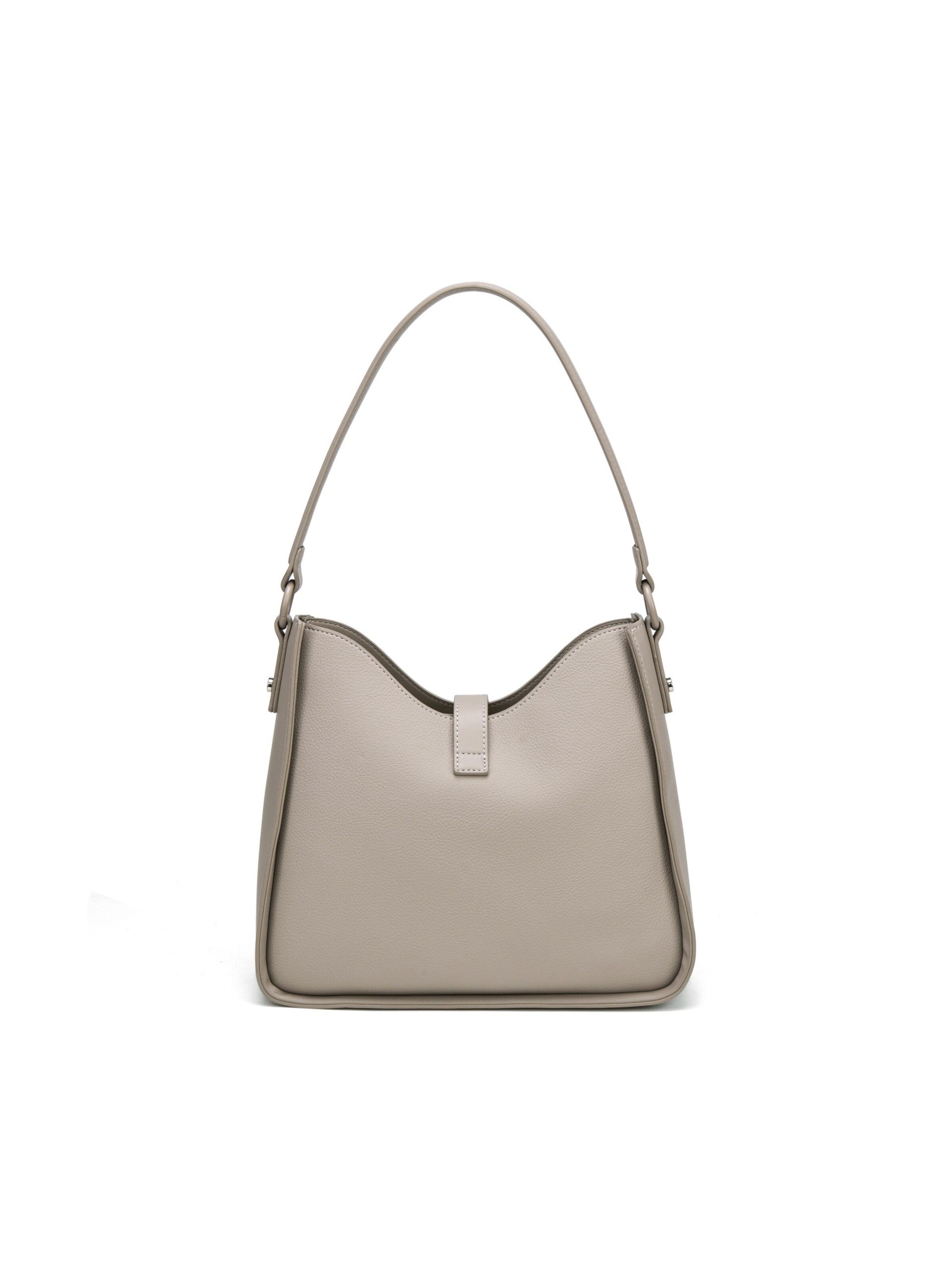 Borsa a spalla 'Borsa a Spalla David Jones Ecopelle con Chiusura Bottone e Zip' di David Jones in grigio