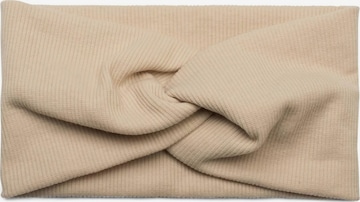 styleBREAKER Haarschmuck 'Feinripp Haarband gedreht' in Beige: Vorderseite