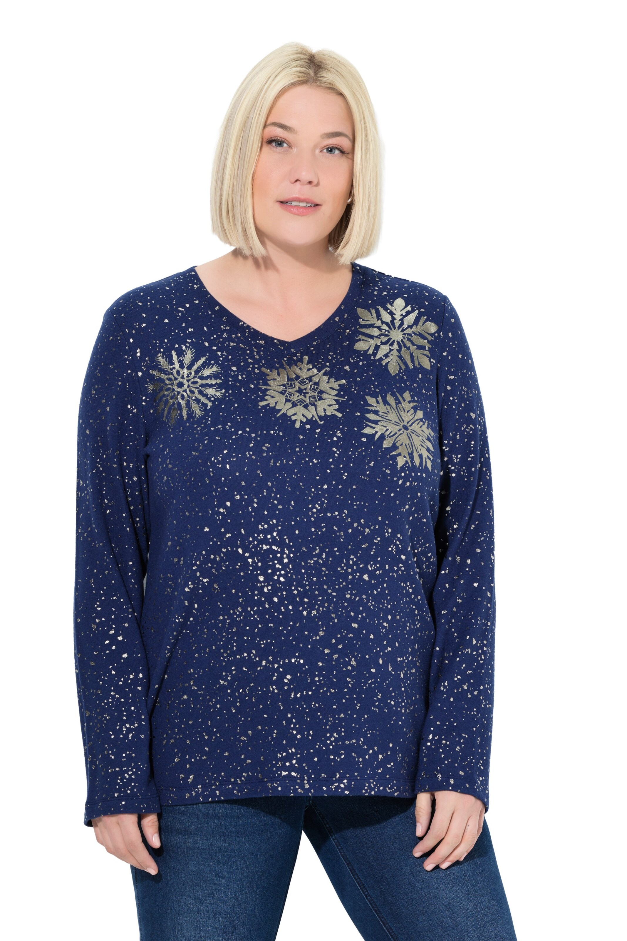 Ulla Popken Sweatshirt in Blue: front
