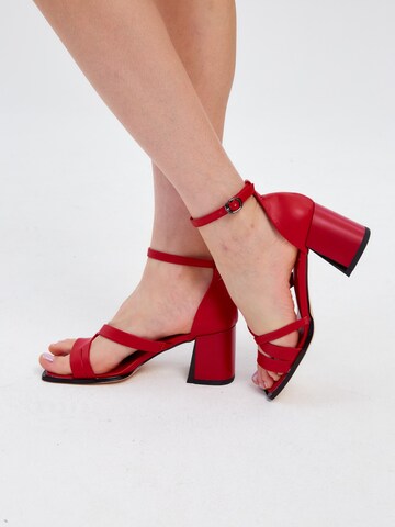 CESARE GASPARI Sandals in Red: front