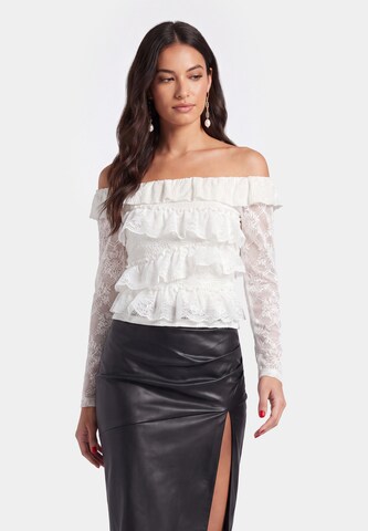 faina - Blusa en beige: frente