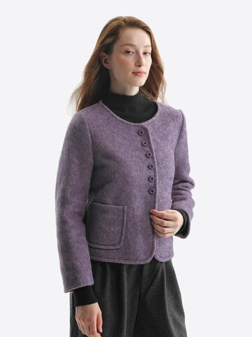 TorWeit Strickjacke 'Wool-Blend Coat Short'‌‌‌‌‌‌‌‌‌ in Lila