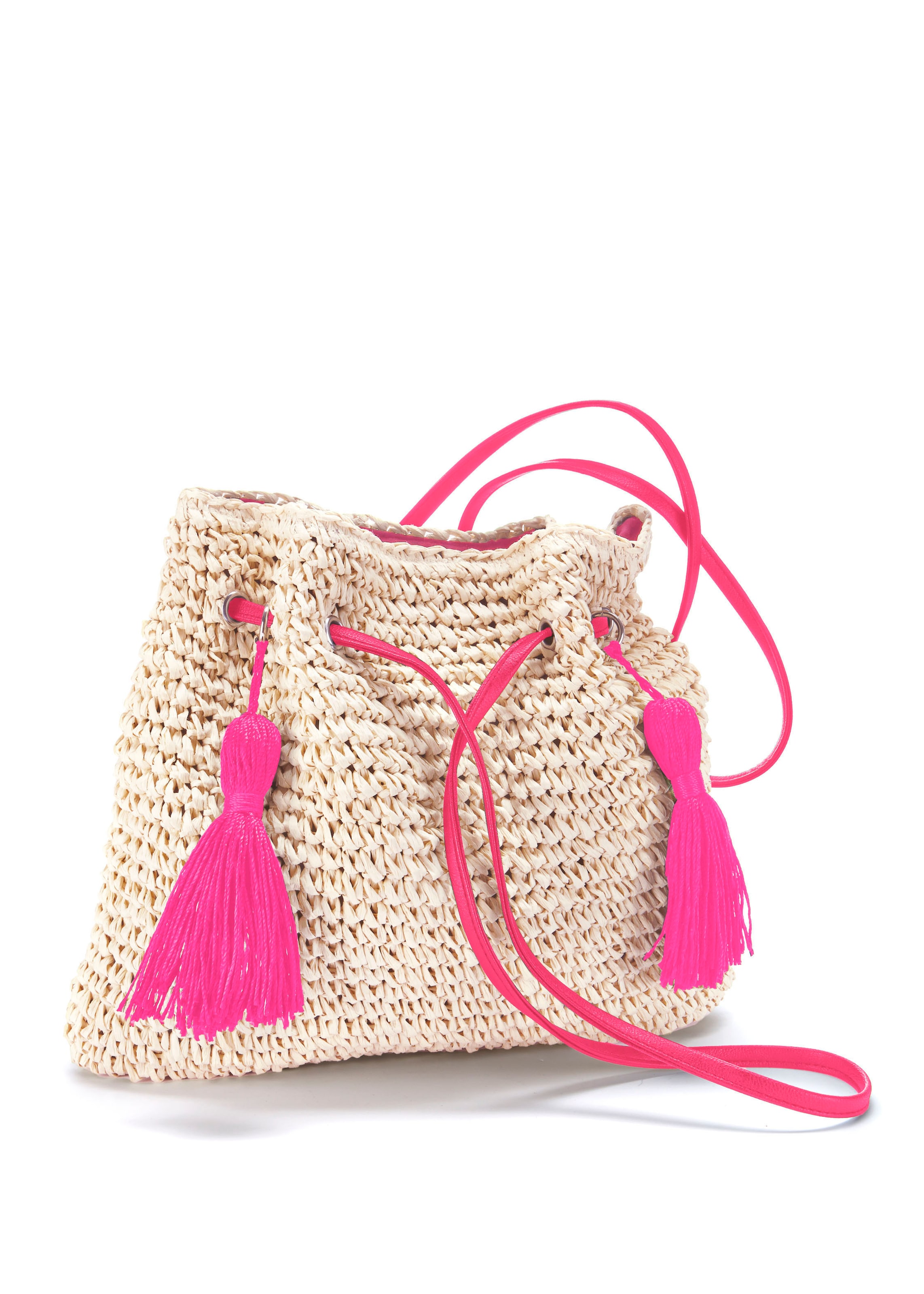 Sac de plage LASCANA en beige : devant