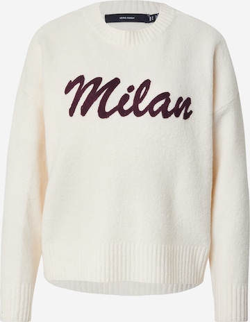 VERO MODA Sweter 'VMBoom' w kolorze biały: przód