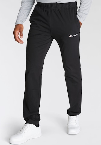 Regular Pantaloni de la Champion Authentic Athletic Apparel pe negru: față