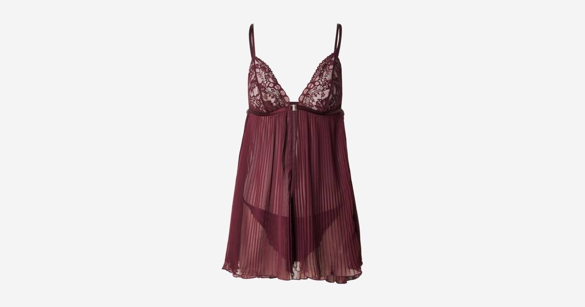 Hunkemöller Negligée mit String 'Isadora' in Dunkelrot | ABOUT YOU