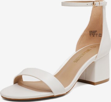 Dream Pairs Strap Sandals in White: front