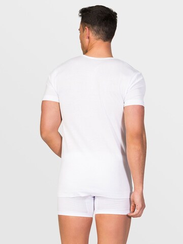 zd ZERO DEFECTS Onderhemd 'Crew-neck T-shirt Mercerized Cotton' in Wit