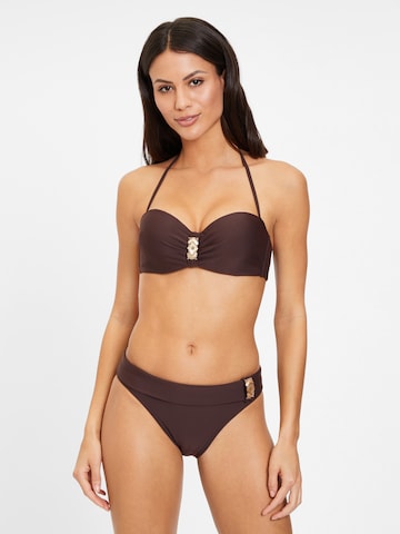 LASCANA Balconette Bikini Top 'Gloria' in Brown: front