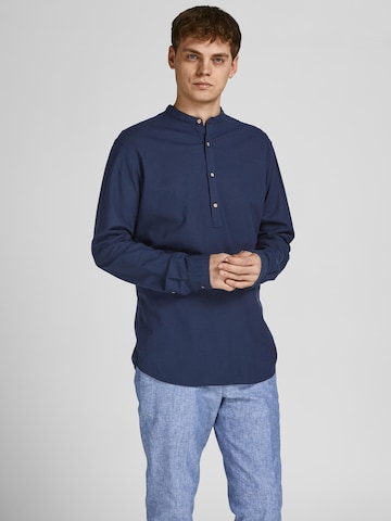 Coupe slim Chemise 'Summer' JACK & JONES en bleu : devant