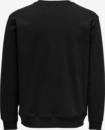 Only & Sons Sweatshirt 'ELON' in Black
