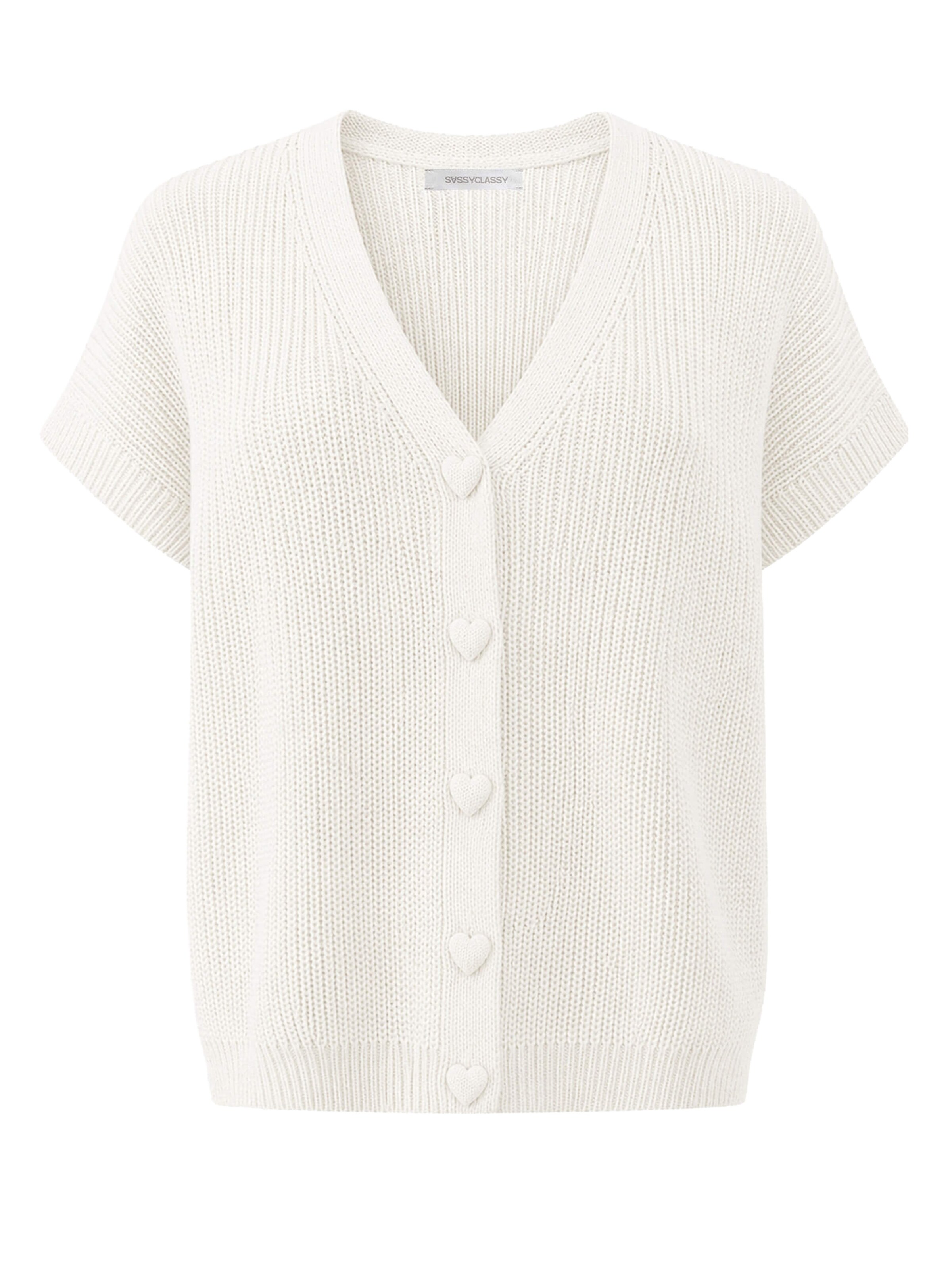 SASSYCLASSY Vest in White: front