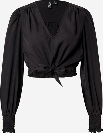 PIECES Blouse in Zwart: voorkant