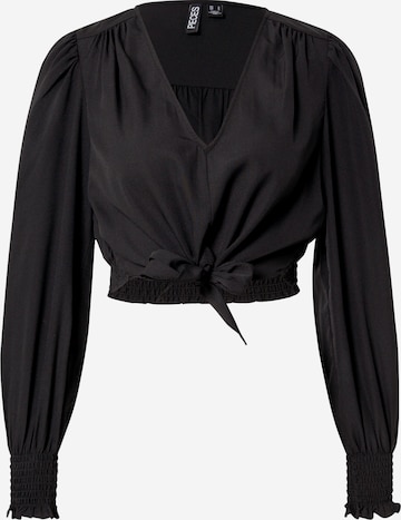 PIECES - Blusa en negro: frente